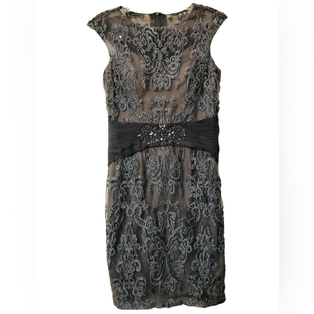 OYISHA Women's V-Neck Sheath Mother of The Bride Lace Cocktail Dress Size 6